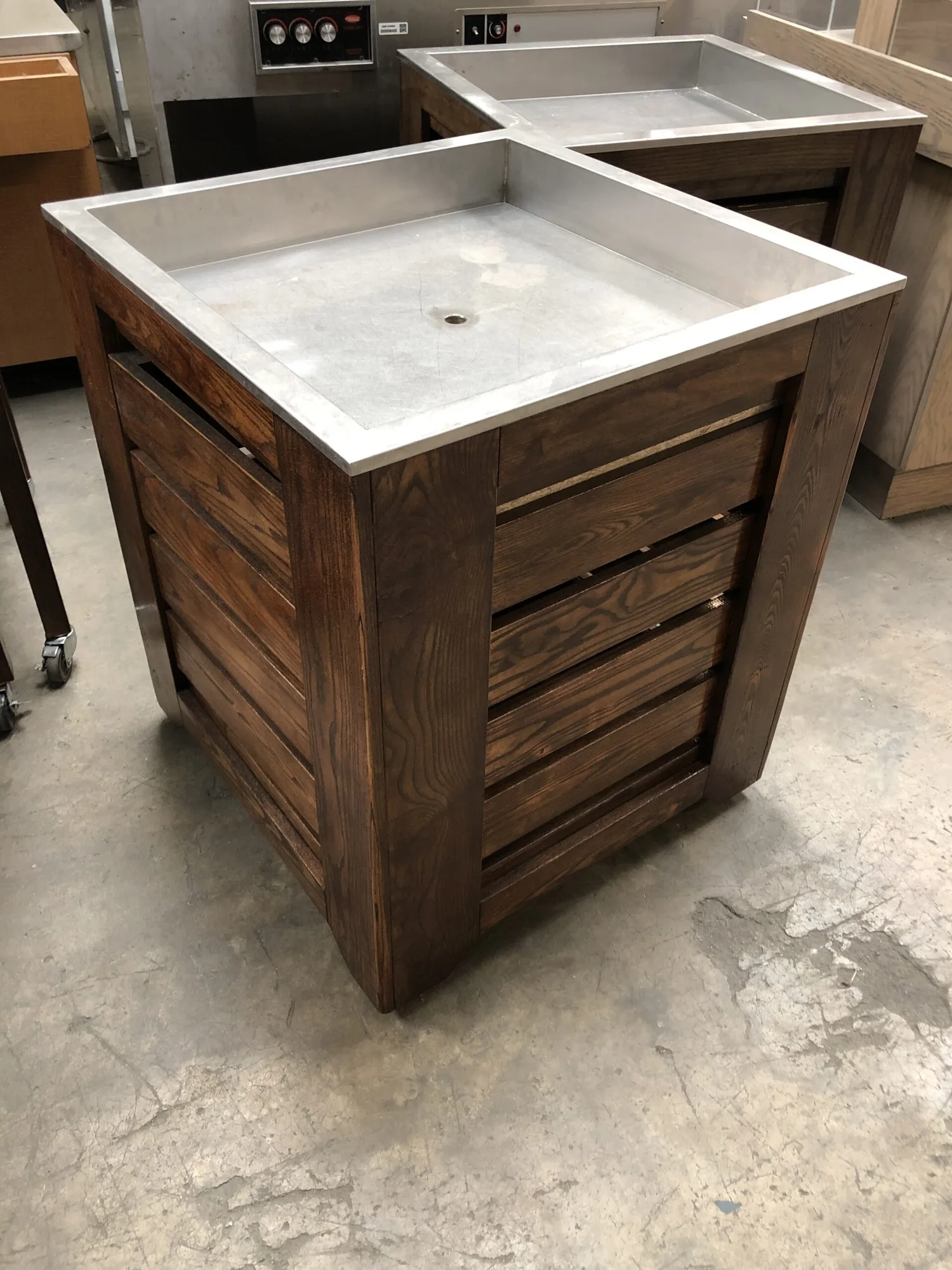 3’x3′ Produce Ice Bin with  Stainless