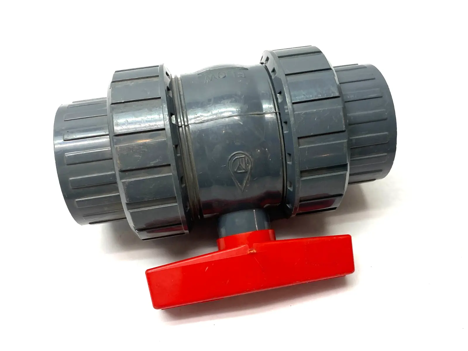 USED SHYOULI PVC DN65 DOUBLE UNION BALL VALVE 3"