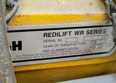 USED 1995 P&H 2 TON REDILIFT CABLE HOIST