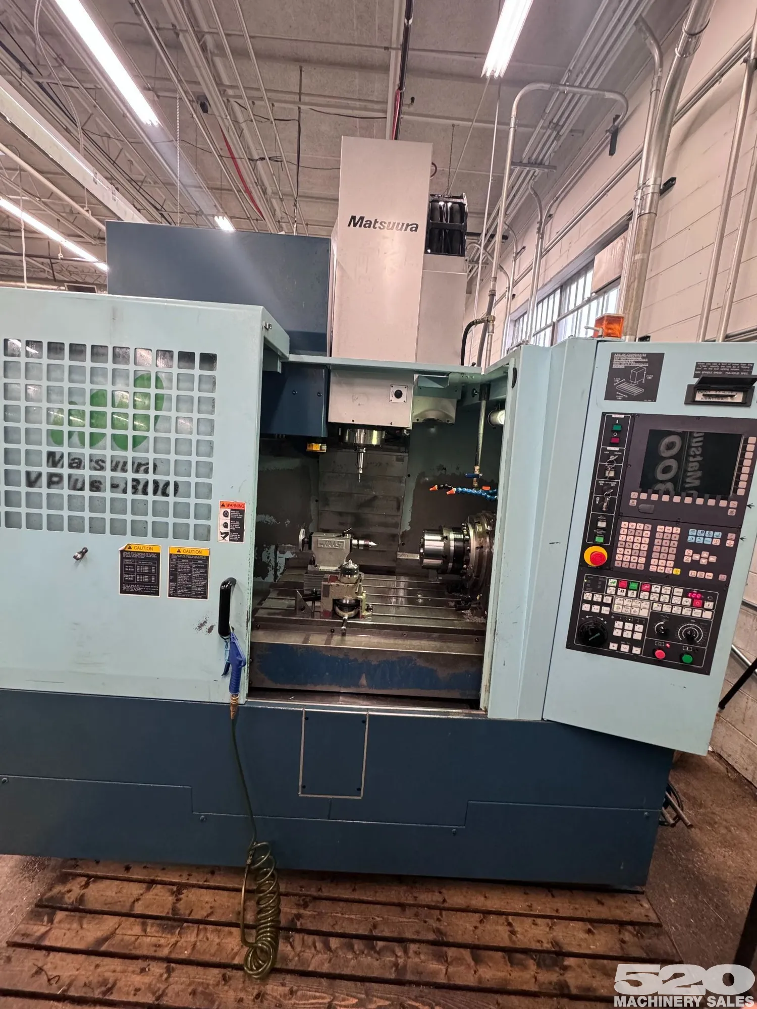 2002 Matsuura ES800V CNC Vertical Machining Center With a Full 4th Axis Rotary Table