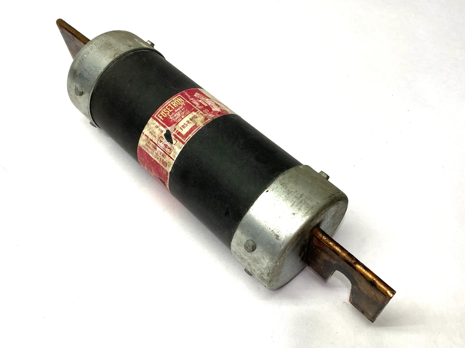 USED BUSSMANN FUSETRON DUAL ELEMENT TIME-DELAY FUSE CLASS RK5 600V 600A
