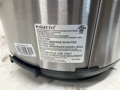 Used INSTANT POT DUO NOVA 60 Restaurant Small Appliances Michigan US | Miedema Asset Management Group #1342167