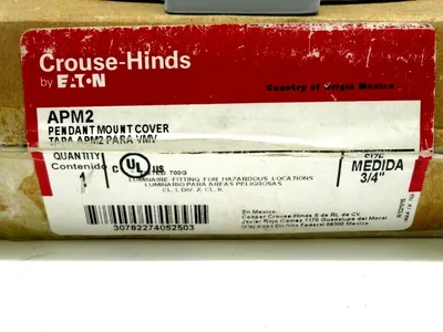 NEW EATON CROUSE HINDS APM2 PENDANT MOUNT COVER SIZE 3/4"