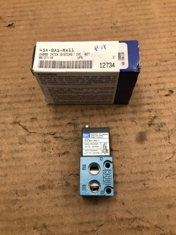 Used MAC VALVES 45A-BA1-RA11 Solenoid Valves Pennsylvania US | Moses B Glick #989672