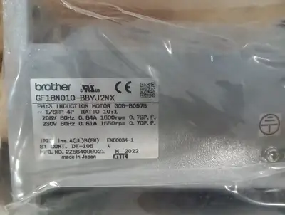 Used Brother BROTHER GF18N010-BBYJ2NX Gearmotors US | Infinity wholesale & Supply LLC #1305828