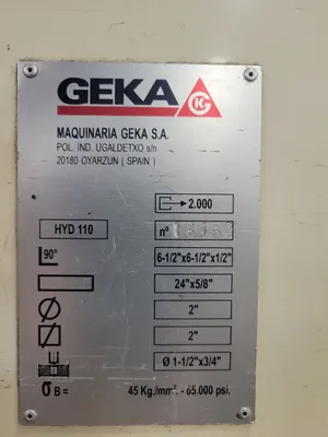 2000 GEKA HYD-110 Ironworkers | Myers Technology Co., LLC (6)