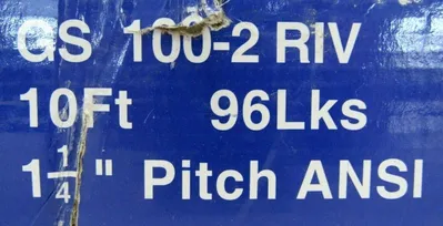 NEW GOLDSPEC GS-100-2-RIV ROLLER CHAIN 10FT 96 LINK 1-1/4" PITCH GS1002RIV
