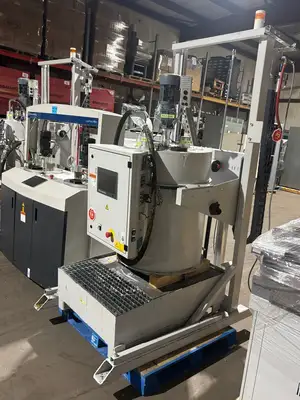 USED SCHEUGENPFLUG LIQUID MATERIAL MIXER & BARREL AGITATOR SYSTEM