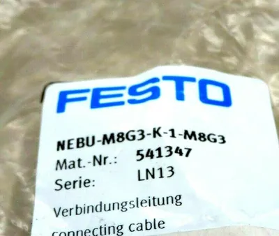 NEW FESTO NEBU-M8G3-K-1-M8G3 CONNECTING CABLE NEBUM8G3K1M8G3