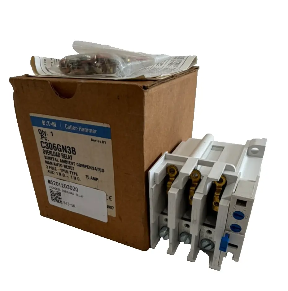 NEW EATON CUTLER-HAMMER C306GN3B OVERLOAD RELAY SER.B1 75AMP 3 POLE