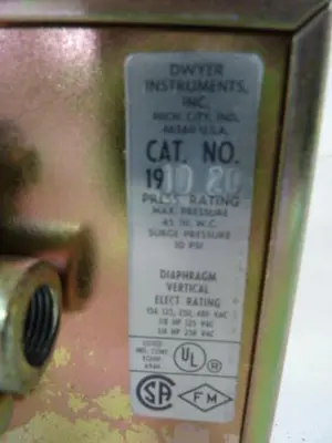 NEW DWYER 1910-20