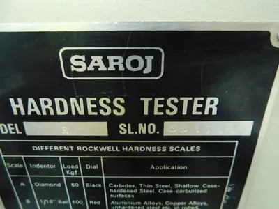Used SAROJ R Hardness Testers Texas US | Aucto #1461118