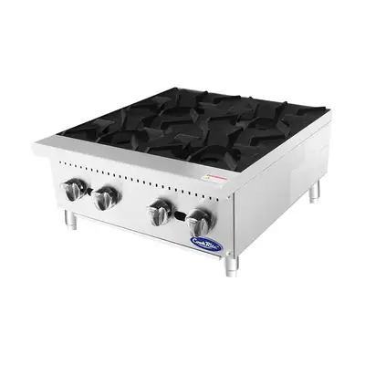 New | in-Stock Atosa New Atosa ACHP-4 HD 24" Countertop Gas (4) Burner Hotplate with Total 128,000 BTU Hot Plates Illinois US | Falcon Restaurant Supply #1375225