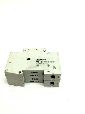 USED SIEMENS 2 POLE DIN RAIL CIRCUIT BREAKER 480 VAC