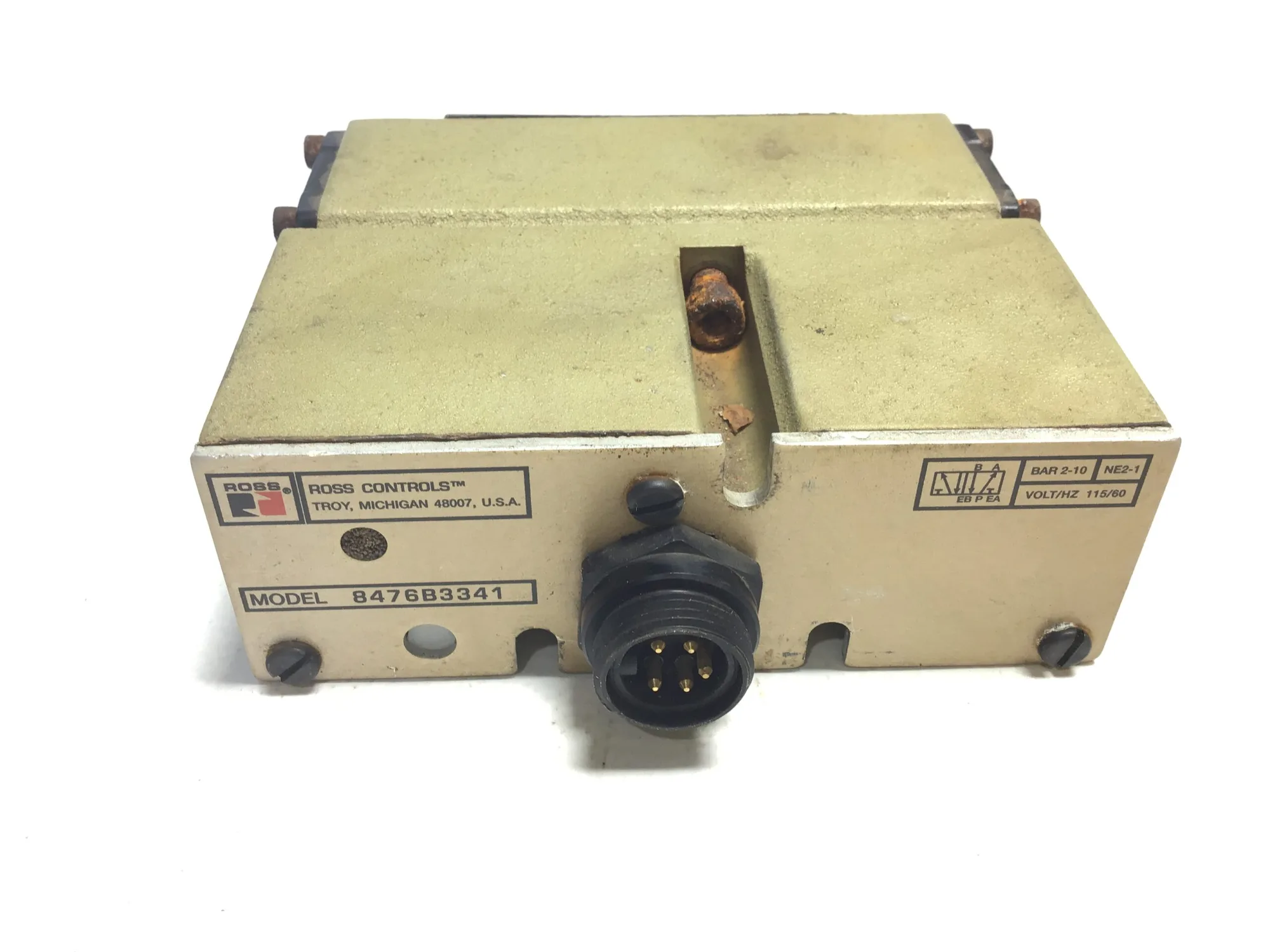 Ross Controls 8476B3341 Pneumatic Pilot Valve 115V 60Hz Bar 2-10 NE2-1