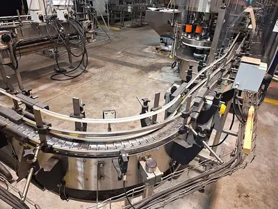 Complete KOSME Bottling Line Includes Depalletizer, Barifill Glass Filler & Flexa Labeler