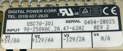 NEW DIGITAL POWER CORP. USC70-301 POWER SUPPLY USC70301