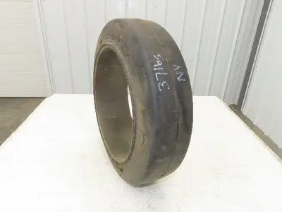 Super Solid 18x5x12-1/8 Forklift Tire Smooth Press-on Black