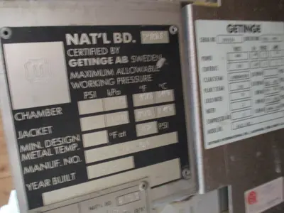 Getinge Allen-Bradley #6612 AR2 Sterilizer Autoclave +Cart+Generator/Amsco/26x26x48"