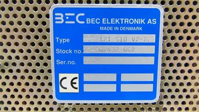 BEC Elektronik AS BUF-121-SIO-V2-2MFB Operator Interface BEC 121 Dual I/O Used