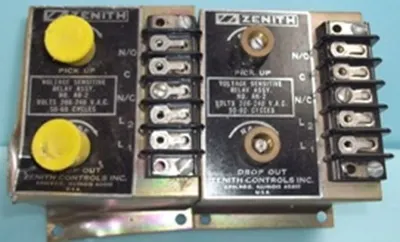 QTY. 2. ZENITH CONTROLS INC. VOLTAGE SENSITIVE REL...