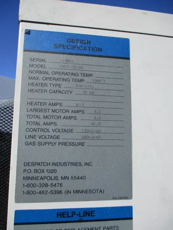 Used DESPATCH VR2-19-2E Ovens | TNT Industrial #399589