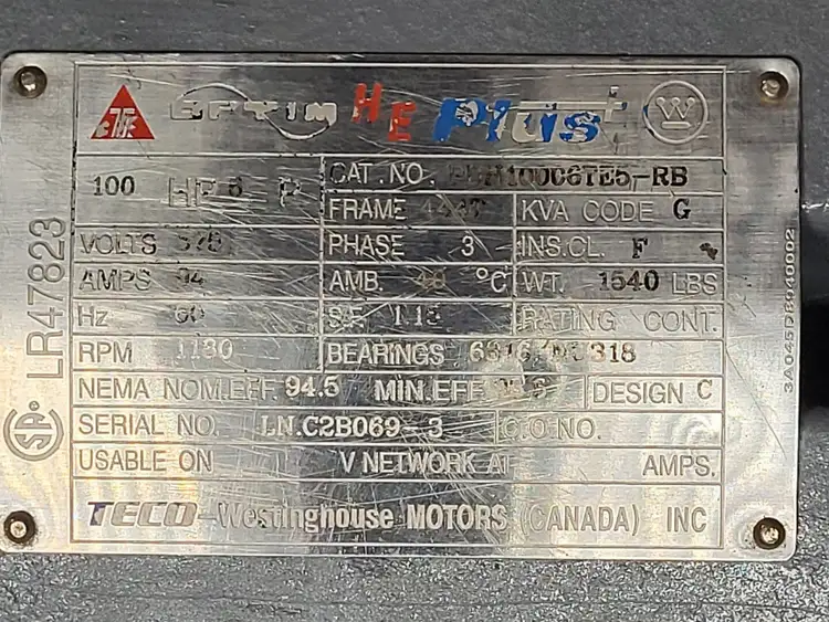 New | in-Stock TECO-WESTINGHOUSE PDH100C6TE5-RB Motors (misc) British Columbia CA | Lenmark #246437