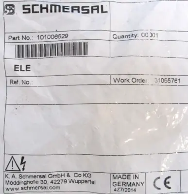 NEW LOT OF 12 SCHMERSAL ELE LAMP HOLDER 24VAC/DC 101006529