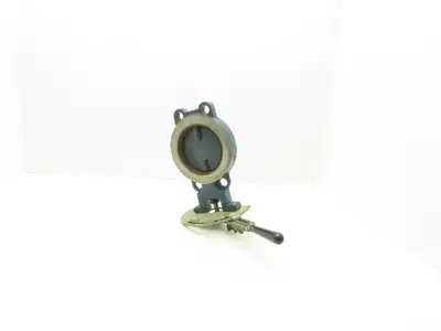 5" Wafer Style Steel Butterfly Valve Metal Seated with Handle