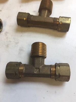 *New* Brass 1/4 X 1/4 Male Brass Tee Forged (Lot Of 13) *Warranty*Fast Shipping*
