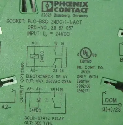 Used PHOENIX CONTACT PLC-BSC-24DC/1-1/ACT Contact Blocks | Maverick Industrial Sales #1107056