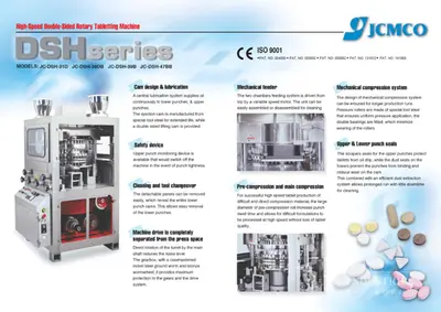 Used 2005 JCMCO JC-DSH-39 Tablet Presses | Star Industries #1253474
