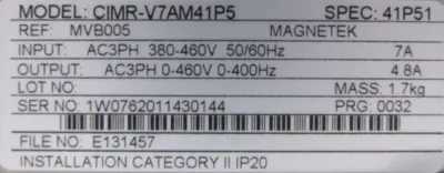 NEW YASKAWA CIMR-V7AM41P5 INVERTER DRIVE CIMRV7AM41P5