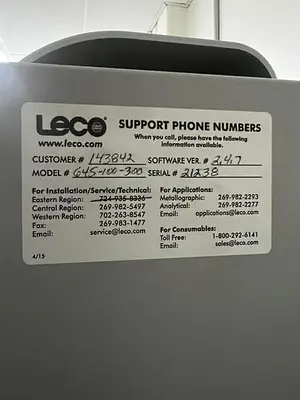 USED 2018 LECO O736 OXYGEN DETERMINATOR