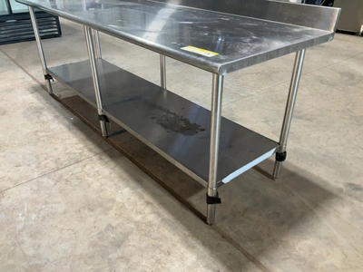 Used SAUBER SELECT PA7396 STAINLESS STEEL COMMERCIAL WORK TABLE 96” Food Prep Tables Michigan US | Miedema Asset Management Group #1580133