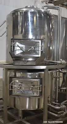 Used Allied Beverage Tanks 3.5 BBL Stainless Steel Brewhouse System – Complete Setup