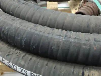 Jason 4470 Dry Bulk Material Suction Hose 3" ID x 73' Gum Rubber 75 PSI