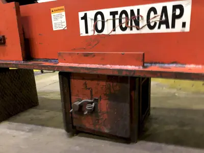 20,000 LB 10 TON BUSHMAN MODEL 6100 SINGLE RIM VERTICAL COIL LIFTING TONG SCISSOR TYPE COIL LIFT: STOCK #15815