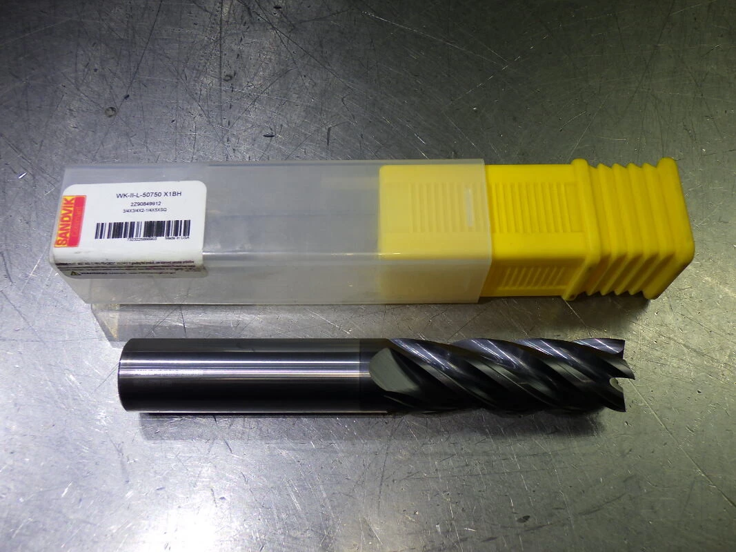 Sandvik 3/4" 5 Flute Carbide SQ Endmill 3/4" Shank WK-II-L-50750 X1BH (LOC1132A)