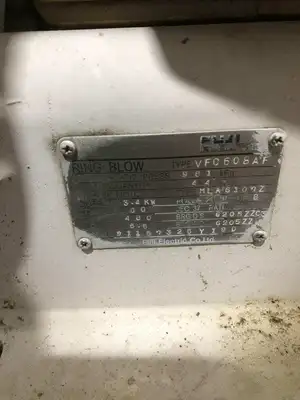 FUJI VFC608AF 3.4 kw Regenerative Air Blower Ring Blow