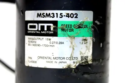 USED ORIENTAL MOTOR MSM315-402