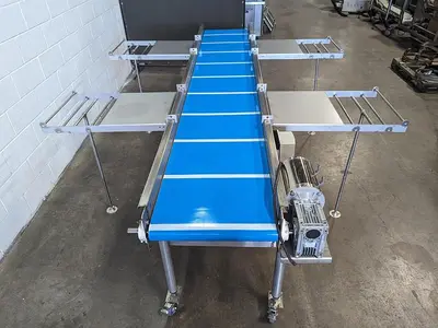 Custom 10' Conveyor with Removable Packaging Tables