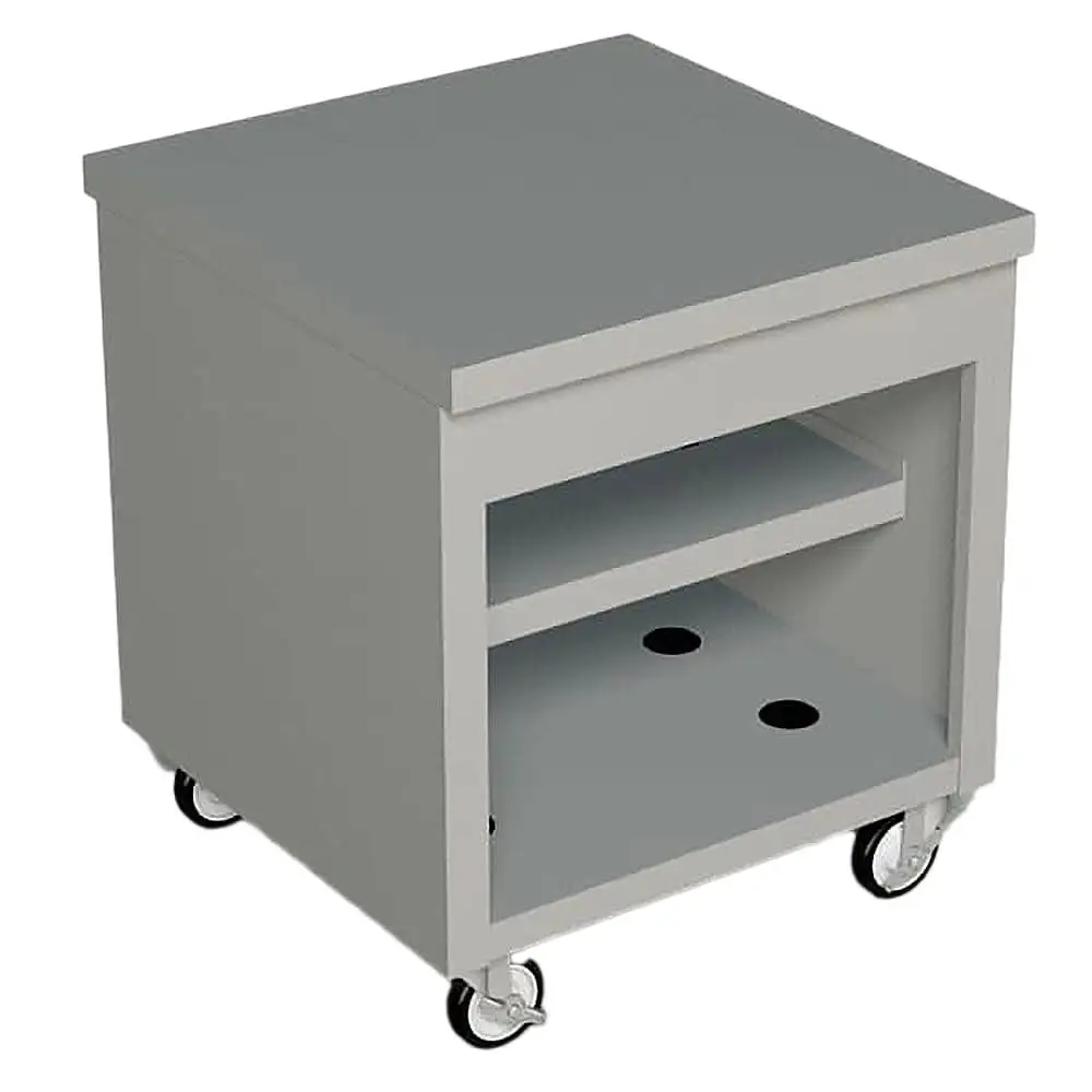 Duke TST-32PG 32" Mobile Serving Counter w/ Shelves & Stainless Top