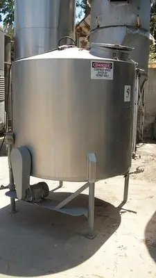 Tank, 600 Gallon, S/st, 60" x 49", CT/CB, Agit, Sngl Wall #S741261