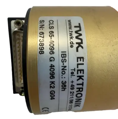 USED TWK ELEKTRONIK CLS 65-4096 G 4096 K2 G04 ENCODER IBS-NO:36H