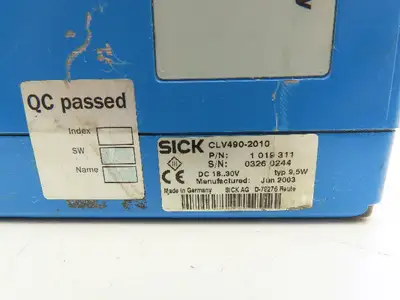 Sick CLV490-2010 Fixed Mount Barcode Scanner