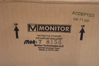 NEW MONITOR TECHNOLOGIES MODEL G BIN LEVEL INDICATOR 7-8156 STOCK H221