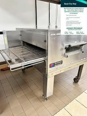 Middleby Marshall electric converyor pizza oven - like new - c/w vent hood  -SEE VIDEO