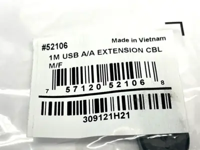 52106 | Cables To Go  USB A/A Extension Cable M/F 1M - New