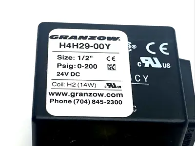 Used Granzow H4H29-00Y Solenoid Valves Michigan US | Maverick Industrial Sales #1424591